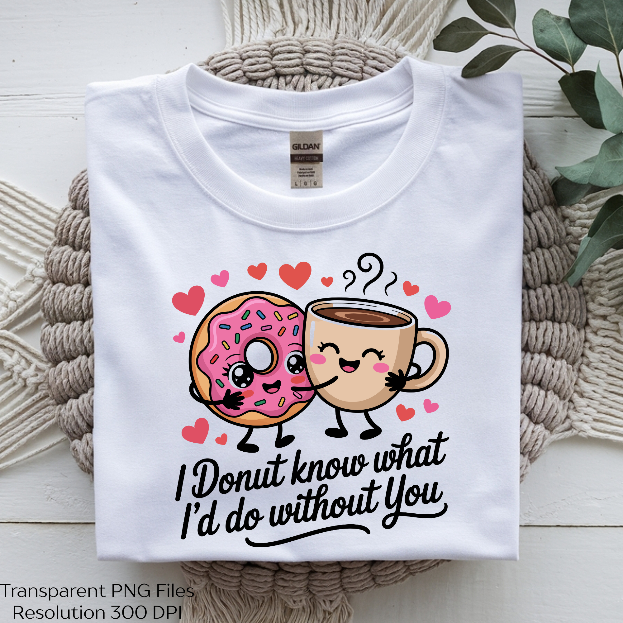 Donut and Coffee Valentine's Day SVG Clipart Bundle