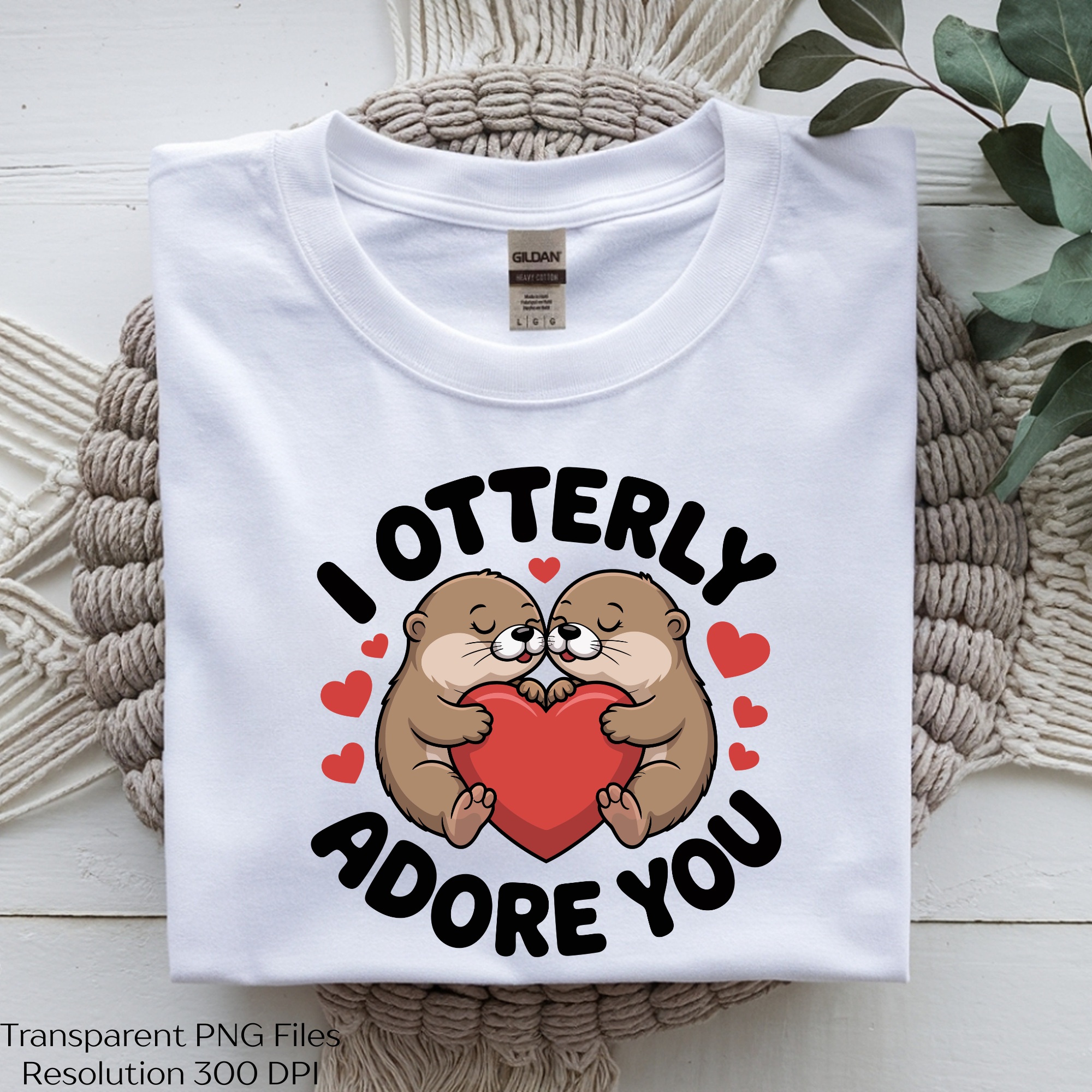 Cute Otter Valentine Day Clipart Bundle