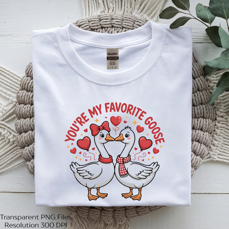 You're My Favorite Goose Valentine Clipart Bundle - CraftNest - Digital Crafting and Art