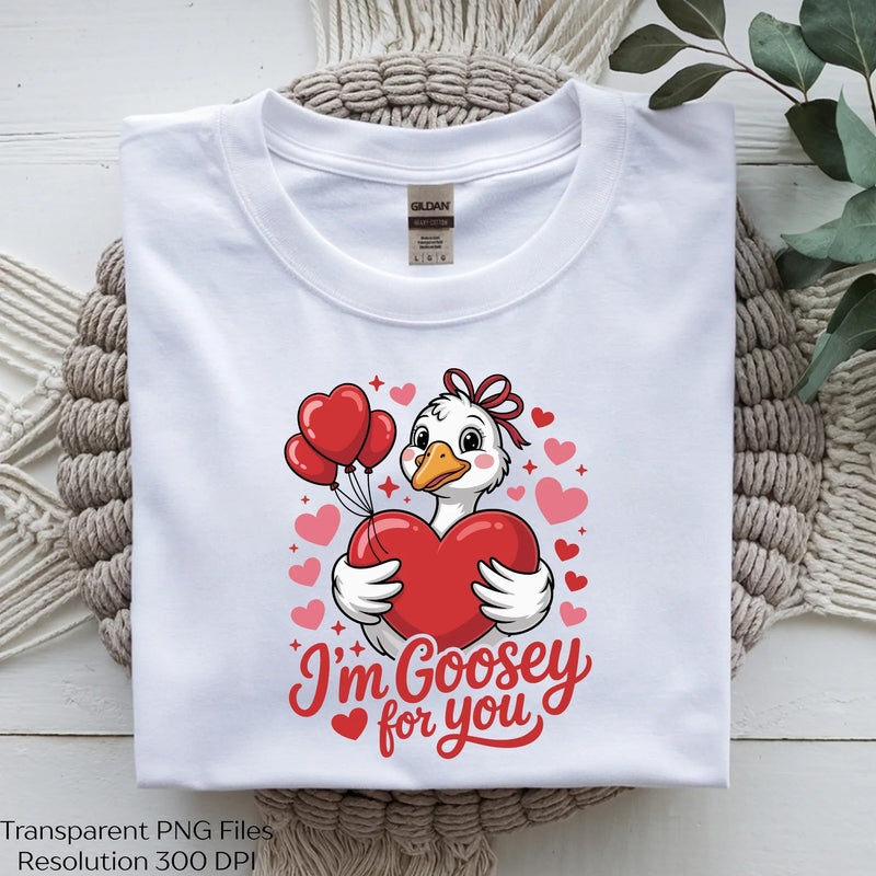 Lovely Cute Goose Duck Valentine Day Clipart Bundle - CraftNest - Digital Crafting and Art
