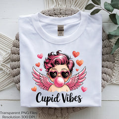Cupid Vibes Pink Heart Wing Valentine SVG Bundle - CraftNest - Digital Crafting and Art
