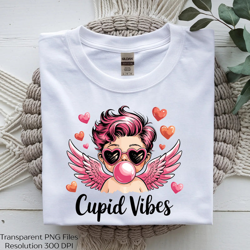Cupid Vibes Pink Heart Wing Valentine SVG Bundle - CraftNest - Digital Crafting and Art