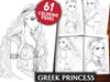 Greek Princess Coloring Book