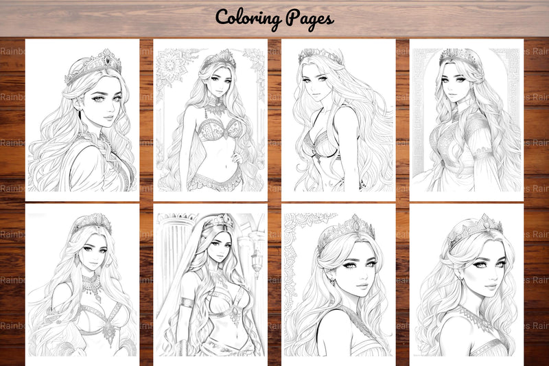 Greek Princess Coloring Book - CraftNest - Digital Crafting and Art