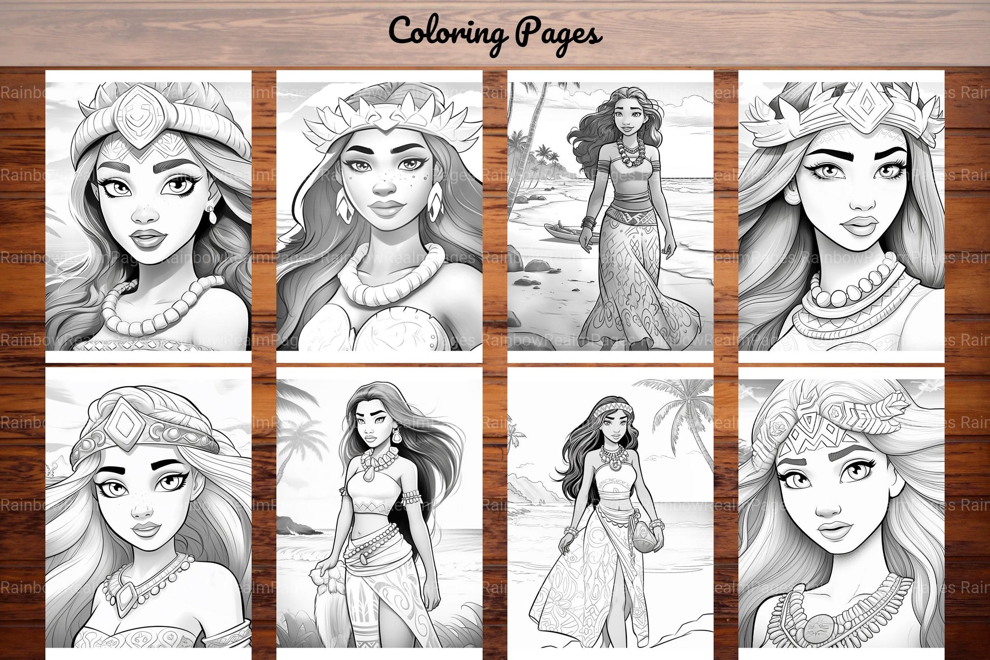 Polynesian Princess Coloring Book - CraftNest - Digital Crafting and Art