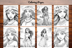 Polynesian Princess Coloring Book - CraftNest - Digital Crafting and Art