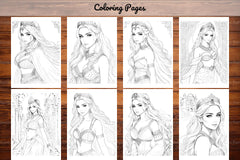 Greek Princess Coloring Book - CraftNest - Digital Crafting and Art