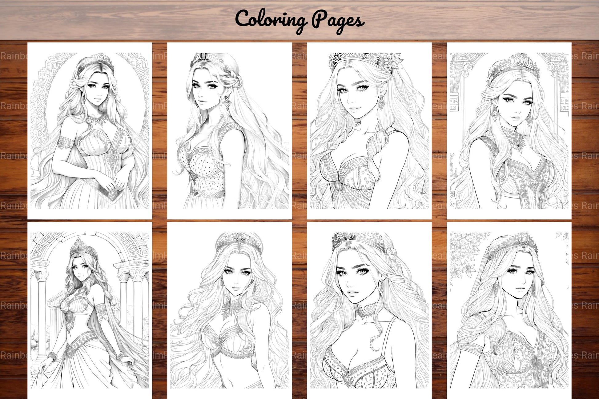 Greek Princess Coloring Book - CraftNest - Digital Crafting and Art