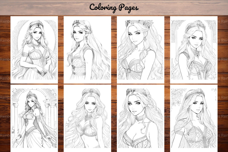 Greek Princess Coloring Book - CraftNest - Digital Crafting and Art