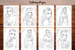 Greek Princess Coloring Book - CraftNest - Digital Crafting and Art