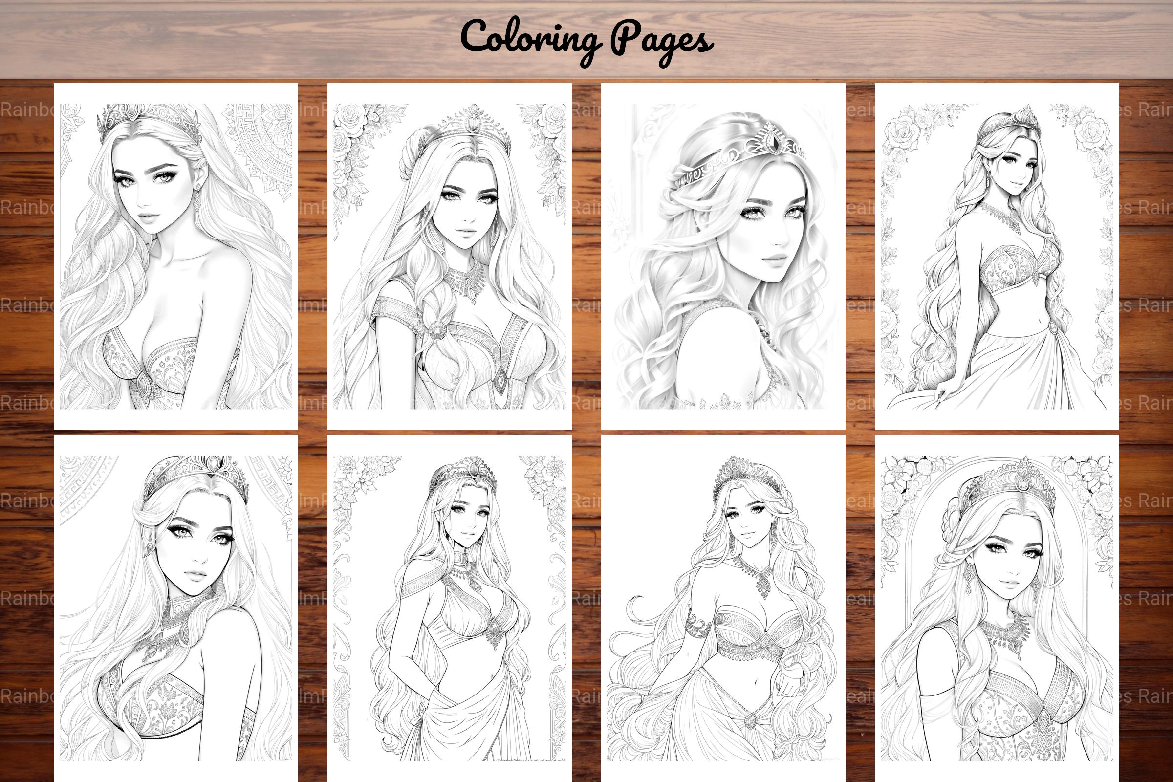 Greek Princess Coloring Book - CraftNest - Digital Crafting and Art