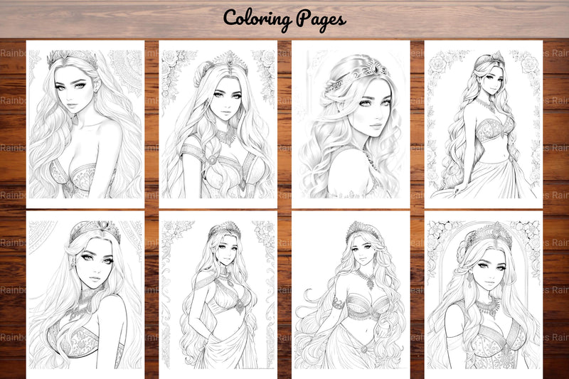 Greek Princess Coloring Book - CraftNest - Digital Crafting and Art