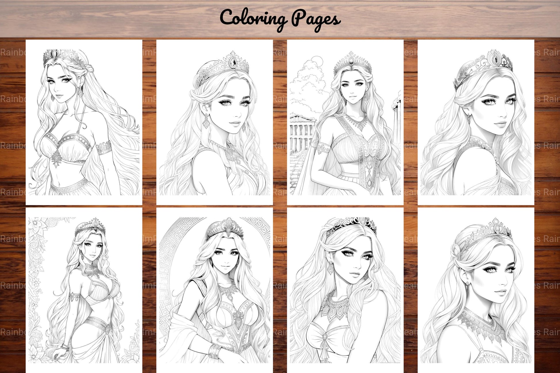 Greek Princess Coloring Book - CraftNest - Digital Crafting and Art