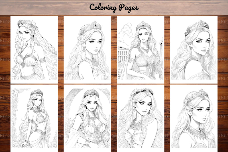 Greek Princess Coloring Book - CraftNest - Digital Crafting and Art