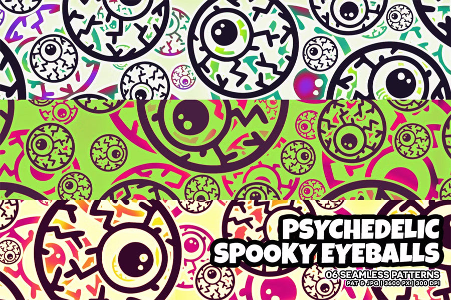 Psychedelic Spooky Eyeballs - Halloween