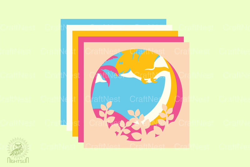 Pterodactyl 3D Layered Papercut Clipart Bundle - CraftNest - Digital Crafting and Art