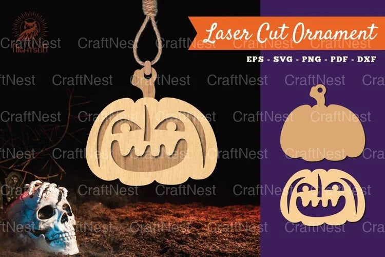 Pumpkin Halloween Ornament SVG Bundle - CraftNest - Digital Crafting and Art