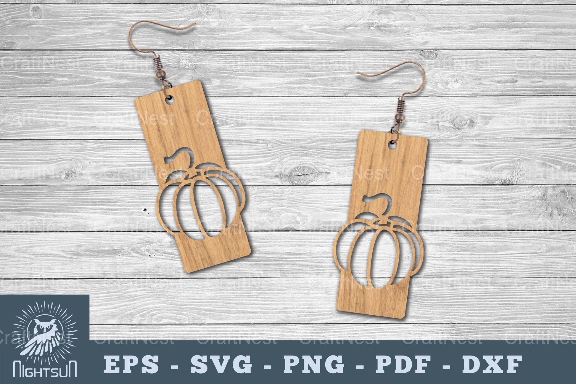 Pumpkin Laser Cut Earrings SVG Bundle - CraftNest - Digital Crafting and Art