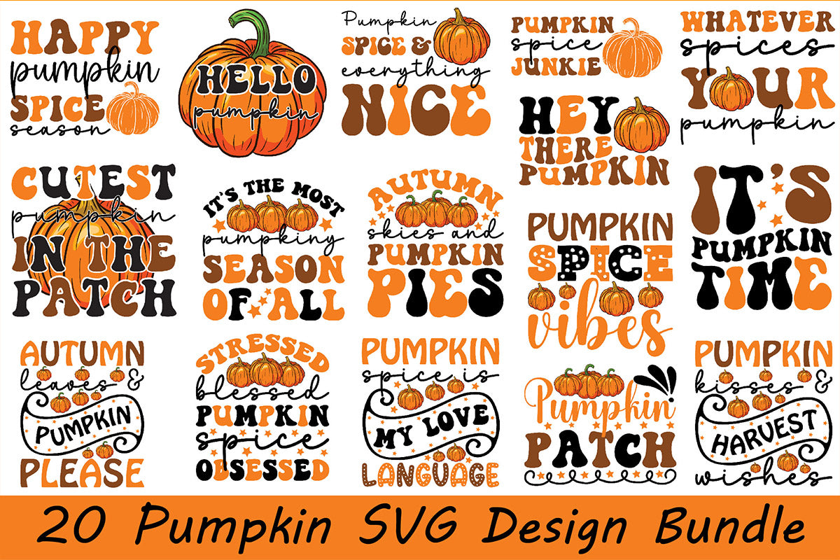 Pumpkin SVG Bundle 2 - CraftNest - Digital Crafting and Art