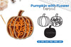 Pumpkin with Flower Lasercut SVG Clipart Bundle