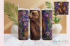 Purple Bear Stained Glass Tumbler Wrap