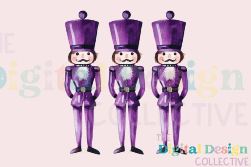 Purple Glitter Nutcracker Friends Clipart Bundle - CraftNest - Digital Crafting and Art