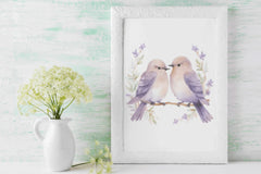 Purple Birds Clipart Bundle - CraftNest - Digital Crafting and Art