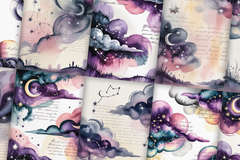 Purple Poetry Junk Journal Papers - CraftNest - Digital Crafting and Art