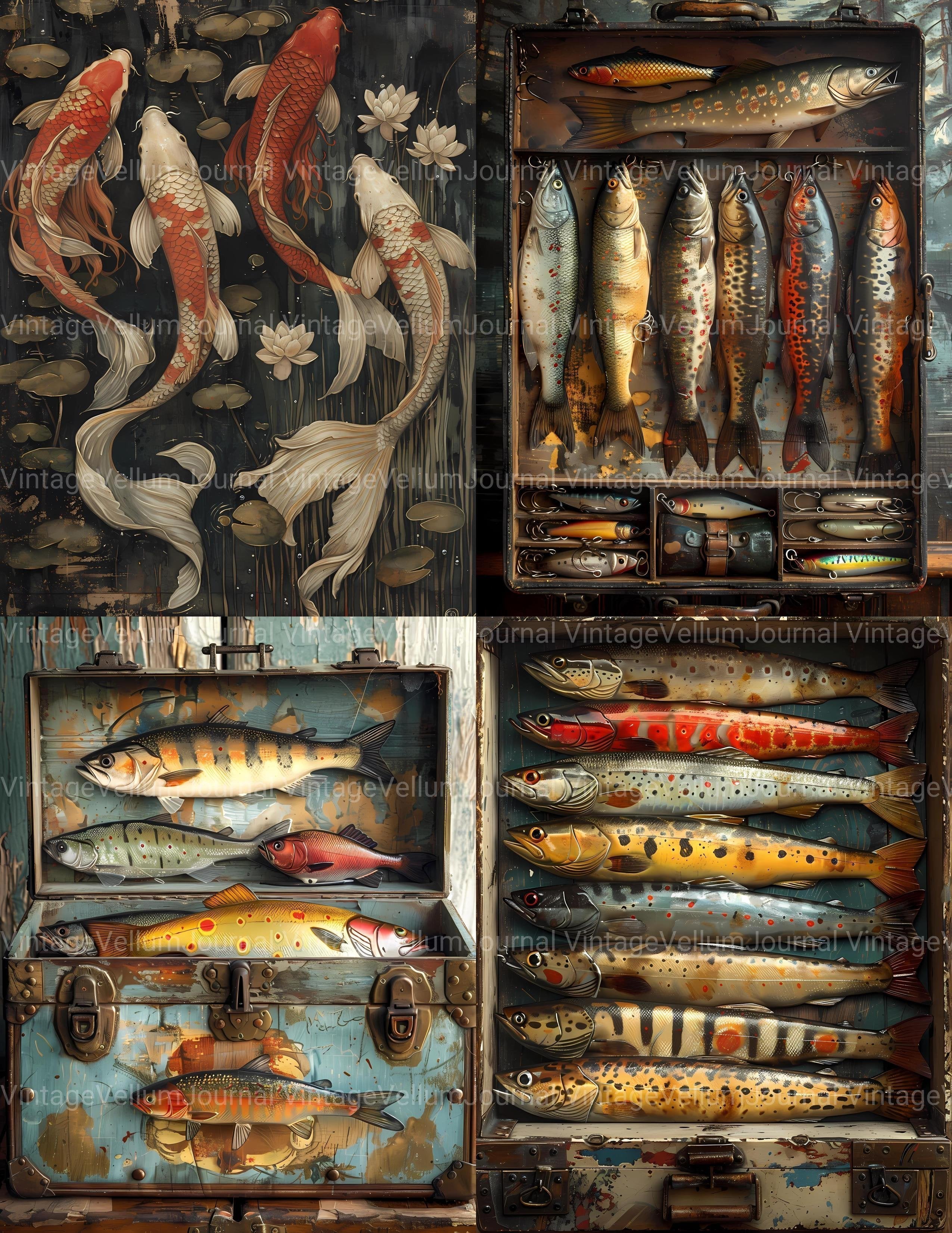 Fishing Junk Journal Pages - CraftNest - Digital Crafting and Art