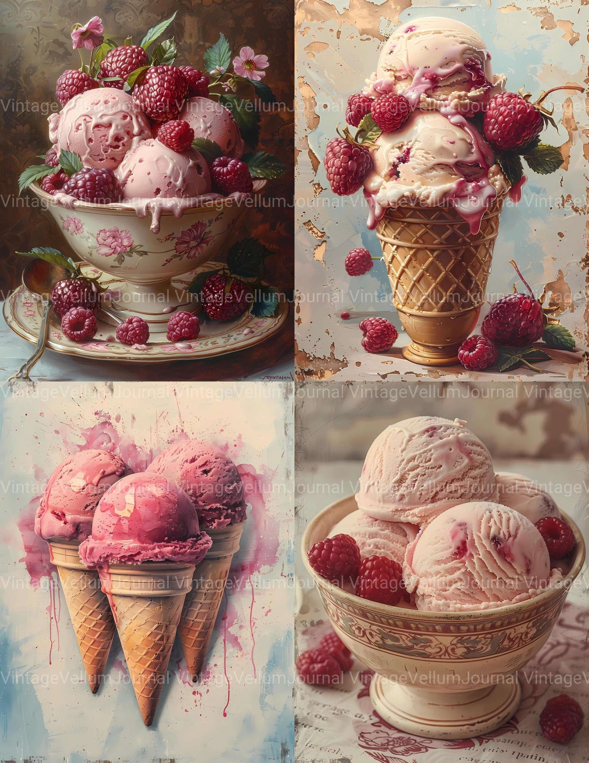 Ice Cream Summer Junk Journal Pages - CraftNest - Digital Crafting and Art