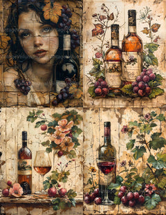 Wine Tasting Junk Journal Pages - CraftNest - Digital Crafting and Art