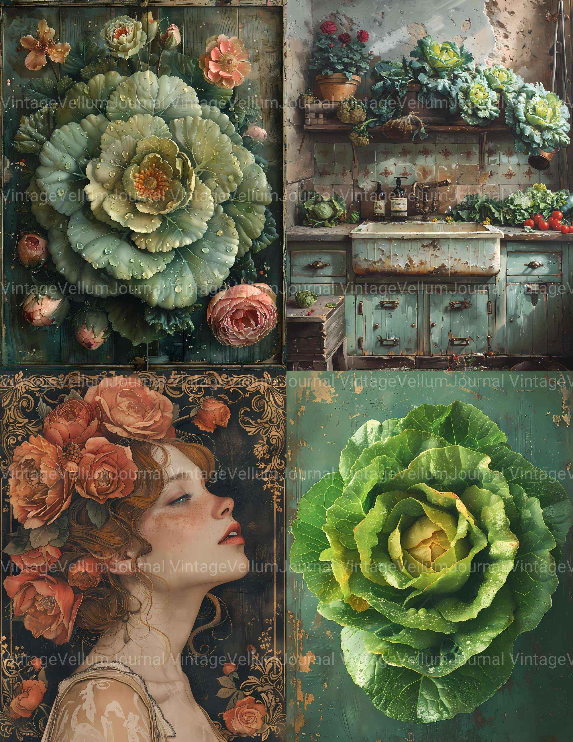 Lettuce Junk Journal Pages - CraftNest - Digital Crafting and Art