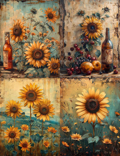 Sunflower Summer Junk Journal Pages - CraftNest - Digital Crafting and Art