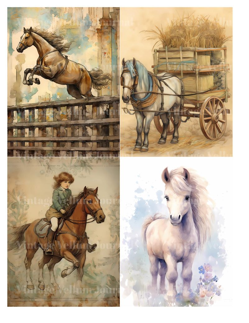 Pony Junk Journal Pages - CraftNest