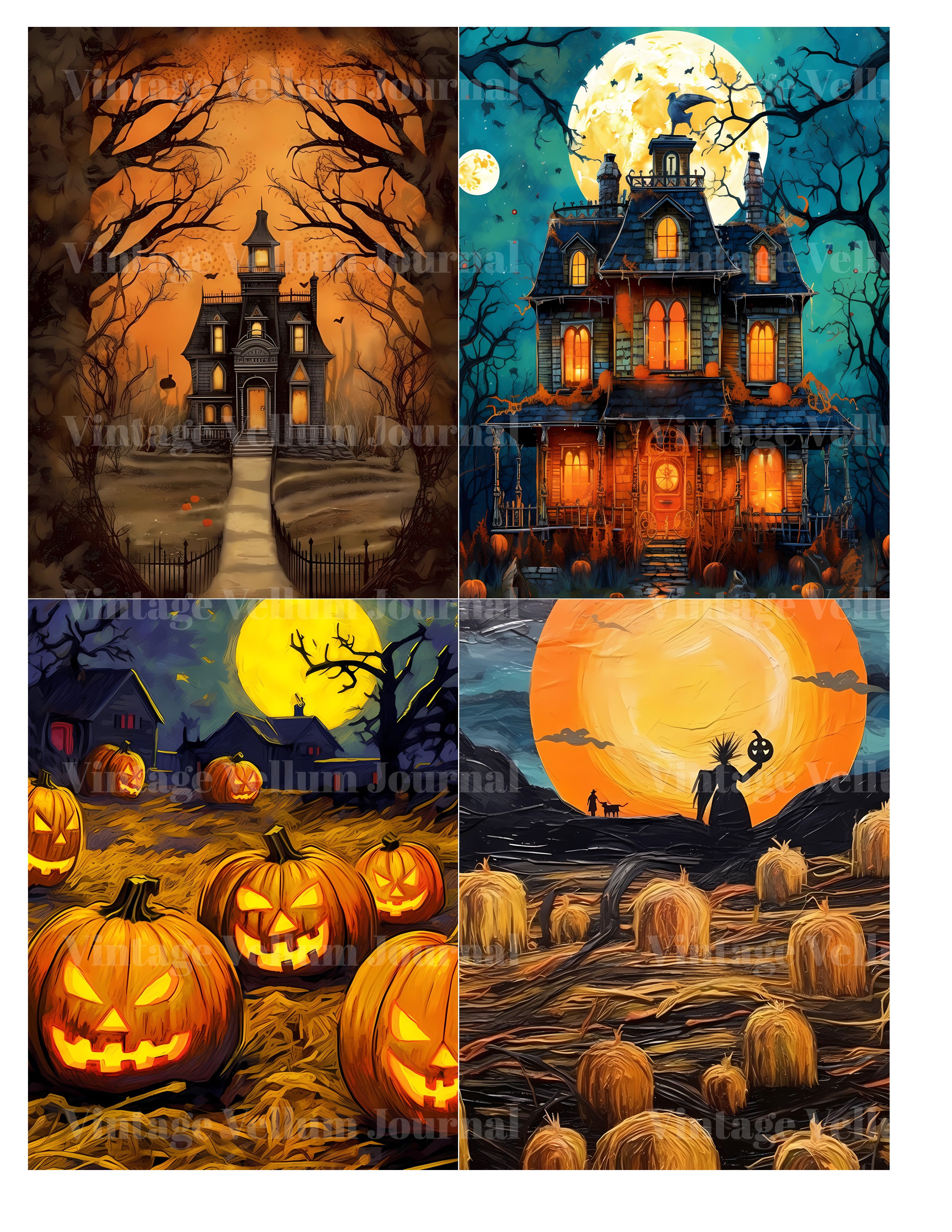 Halloween On Farm Junk Journal Pages - CraftNest