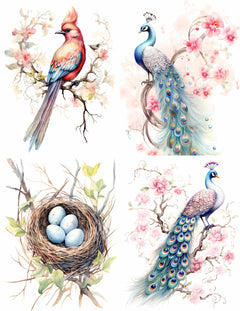 Whimsical Birds Junk Journal Pages - CraftNest