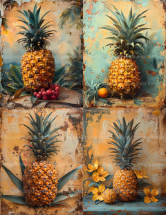 Pineapple Junk Journal Pages - CraftNest - Digital Crafting and Art