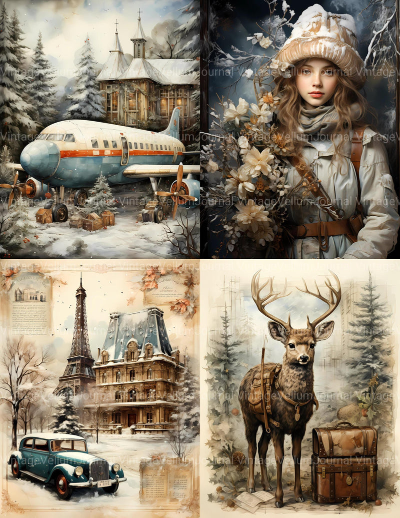 Traveler Christmas Junk Journal Pages - CraftNest