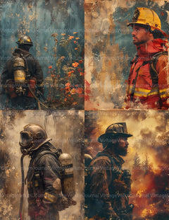 Firefighter Junk Journal Pages - CraftNest - Digital Crafting and Art