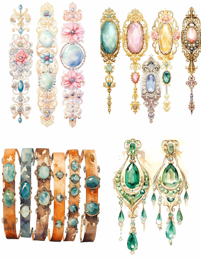 Vintage Jewels Junk Journal Pages - CraftNest