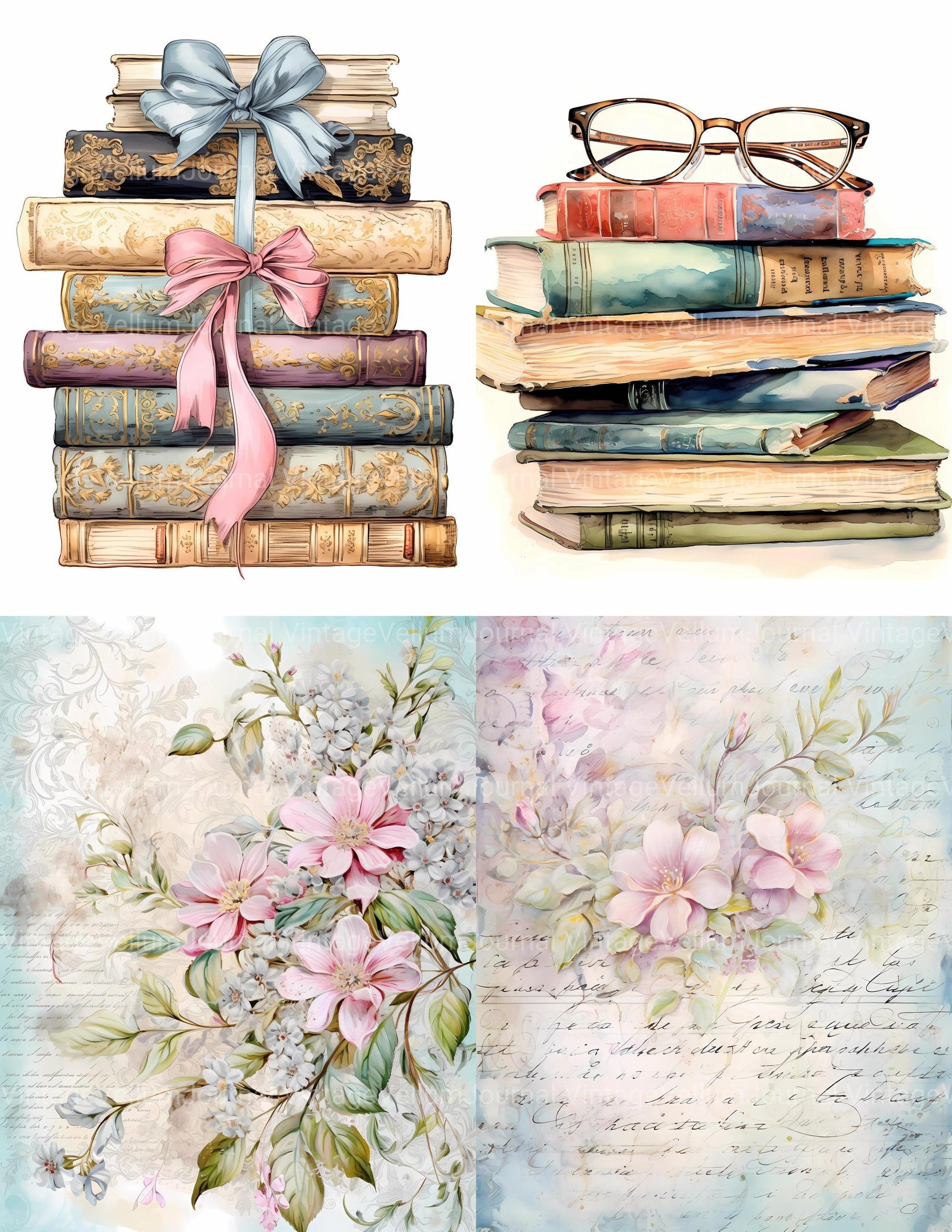 Literary Pages Junk Journal Pages - CraftNest