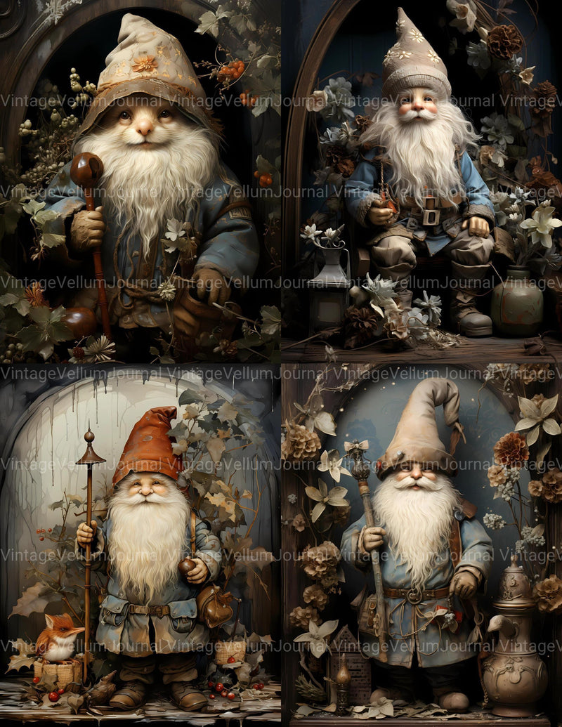 Gnome Christmas Junk Journal Pages - CraftNest