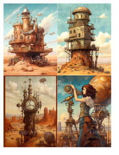 Steampunk Desert World Junk Journal Pages - CraftNest