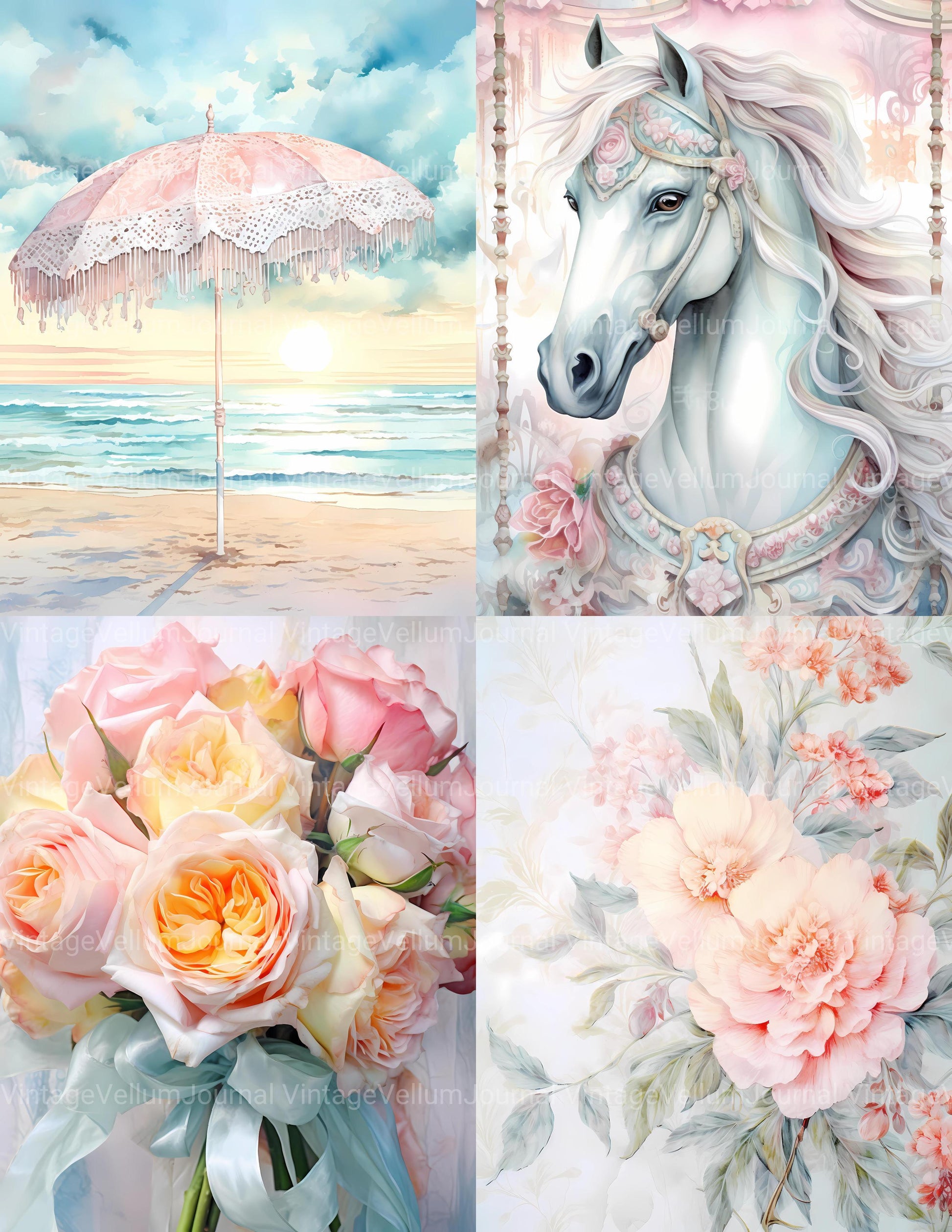 Dreamy Pastel Junk Journal Pages - CraftNest