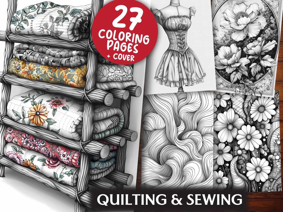 Quilting And Sewing Coloring Books - CraftNest - Digital Crafting and Art