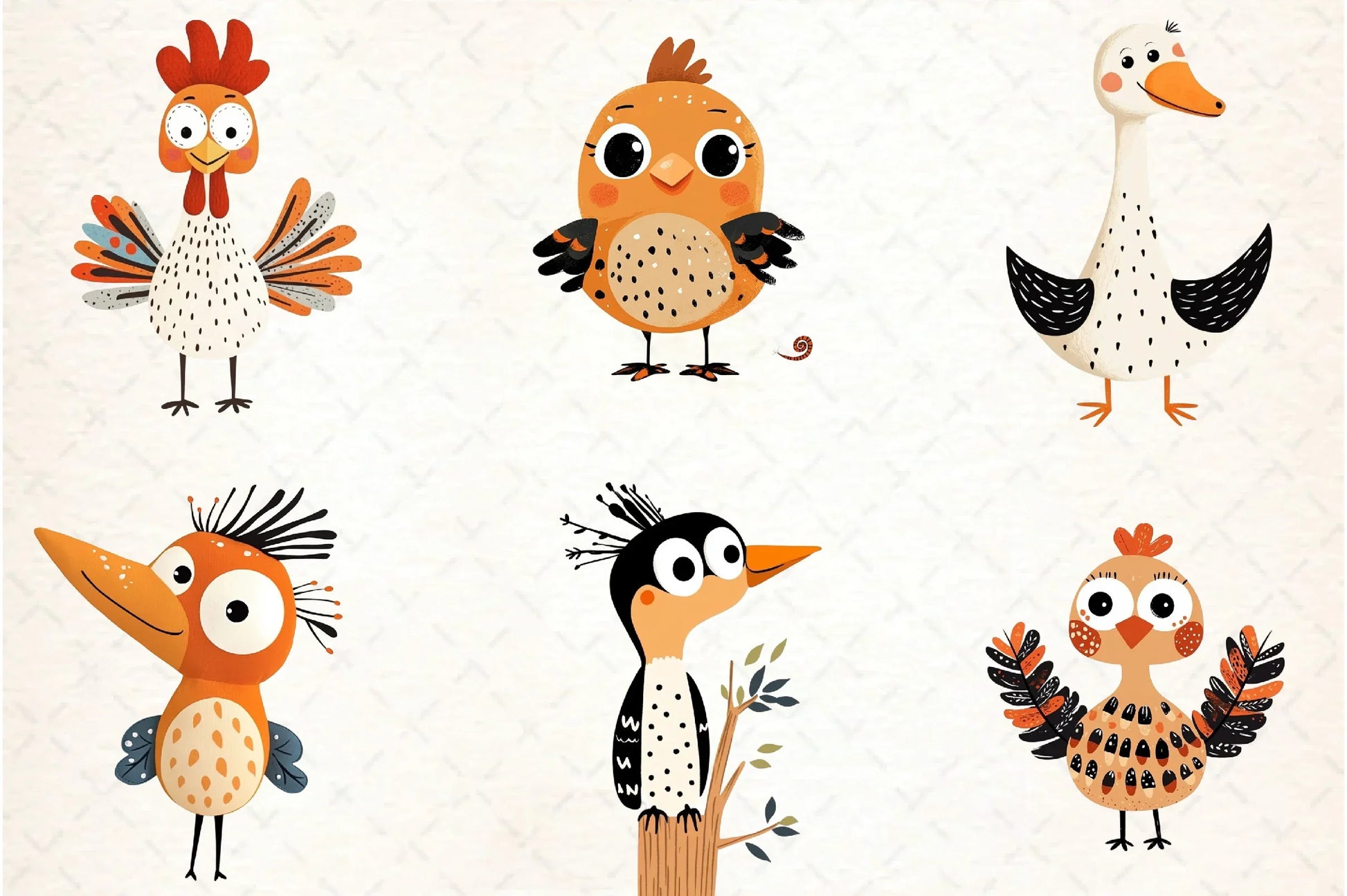 Quirky Birds Hand Drawn Clipart Bundle - CraftNest - Digital Crafting and Art