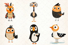 Quirky Birds Hand Drawn Clipart Bundle - CraftNest - Digital Crafting and Art