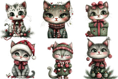 Quirky Christmas Cats Clipart Bundle - CraftNest - Digital Crafting and Art