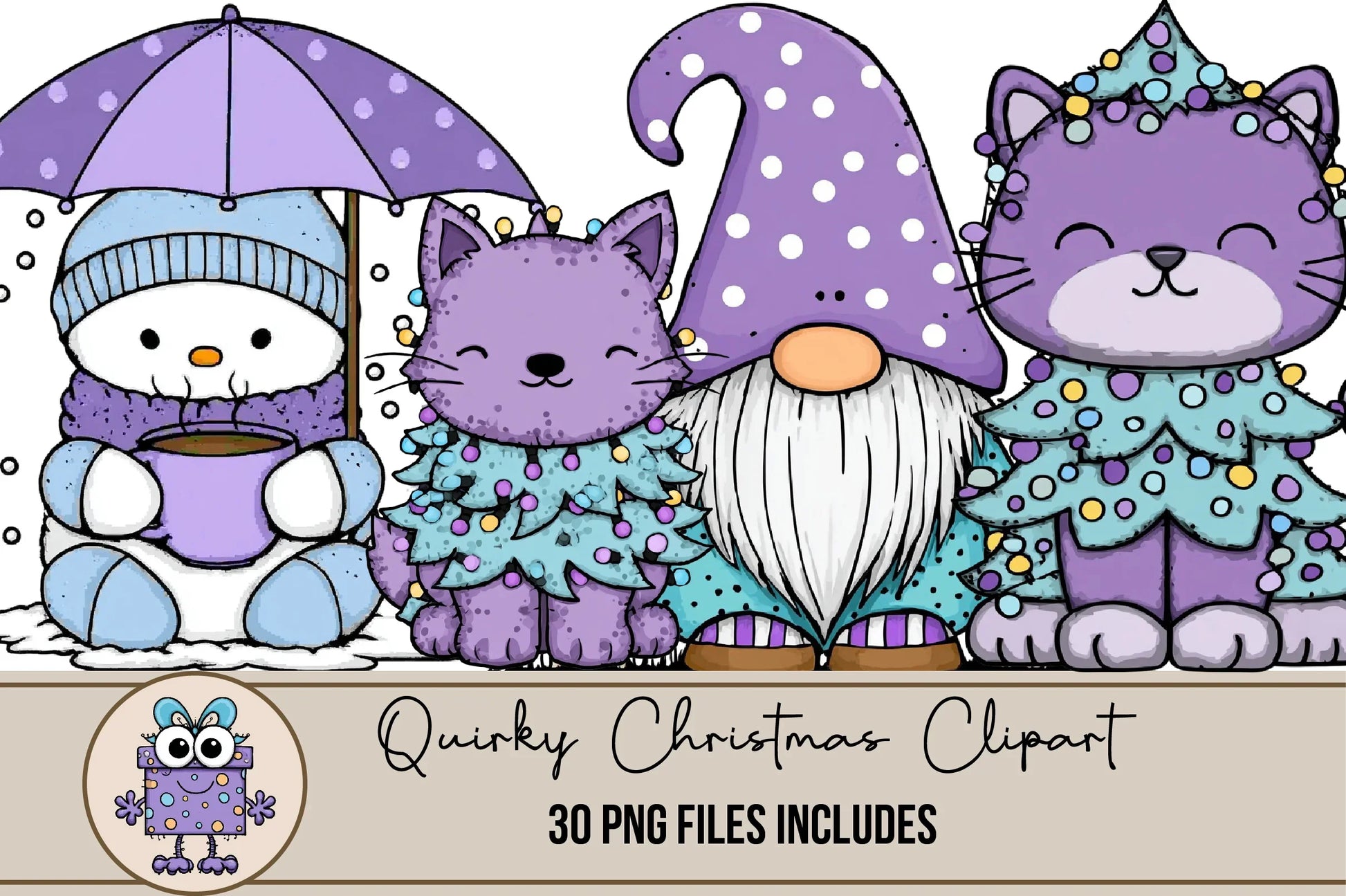 Quirky Christmas Clipart Bundle - CraftNest - Digital Crafting and Art