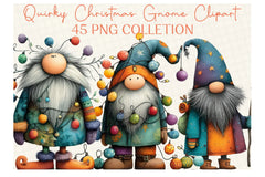 Quirky Christmas Gnome Clipart Bundle - CraftNest - Digital Crafting and Art